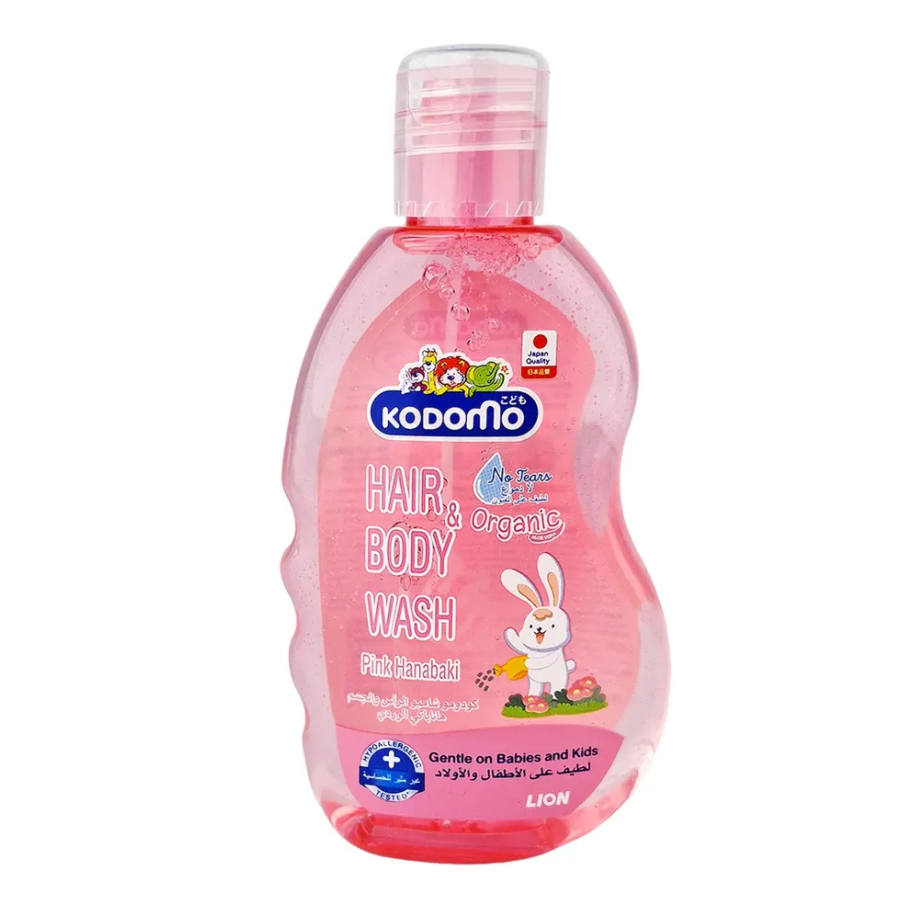Kodomo Pink Hanabaki Baby Hair & body Wash 200 ml
